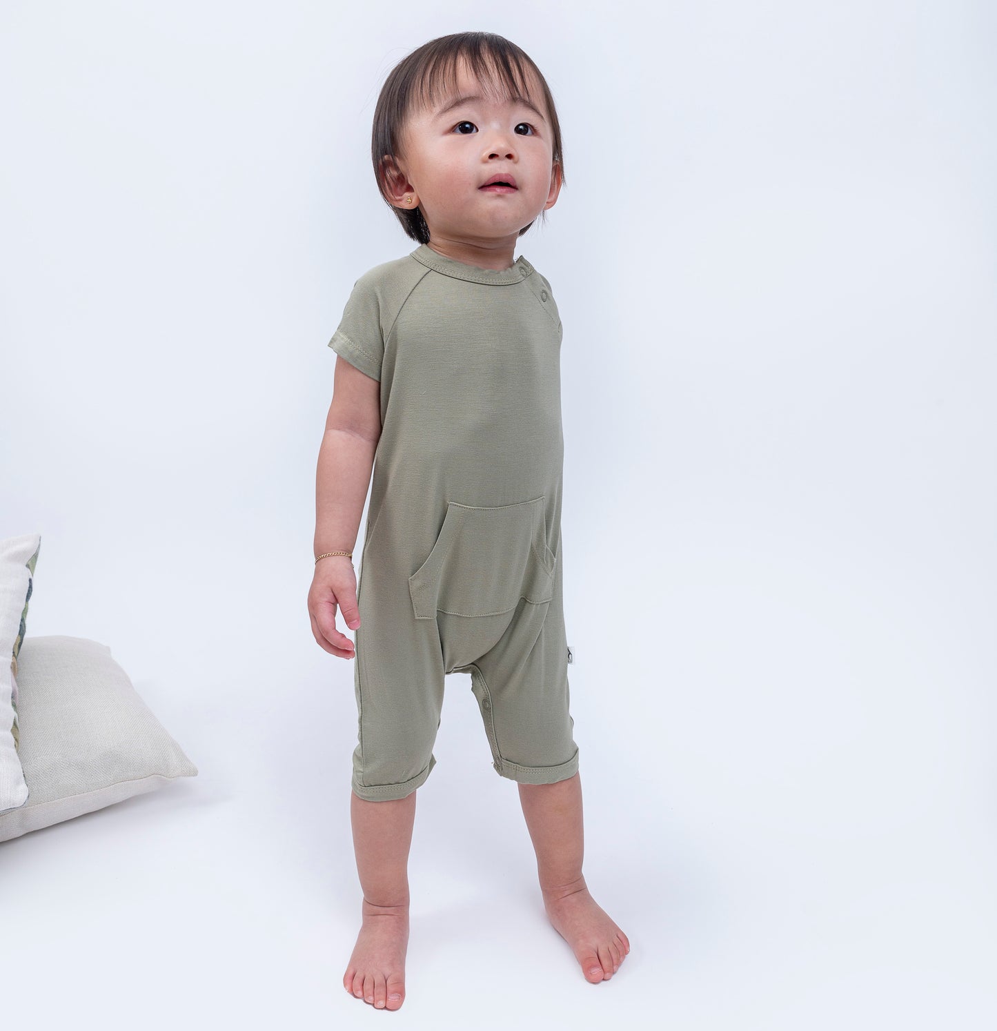 Baby Organic Bamboo Snap Shortall 0-24 months (5 sizes)