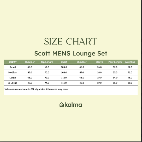 Scott Mens Short Bamboo Lounge Set