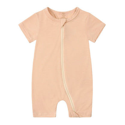 Robin Baby Organic Bamboo Zip Short Romper