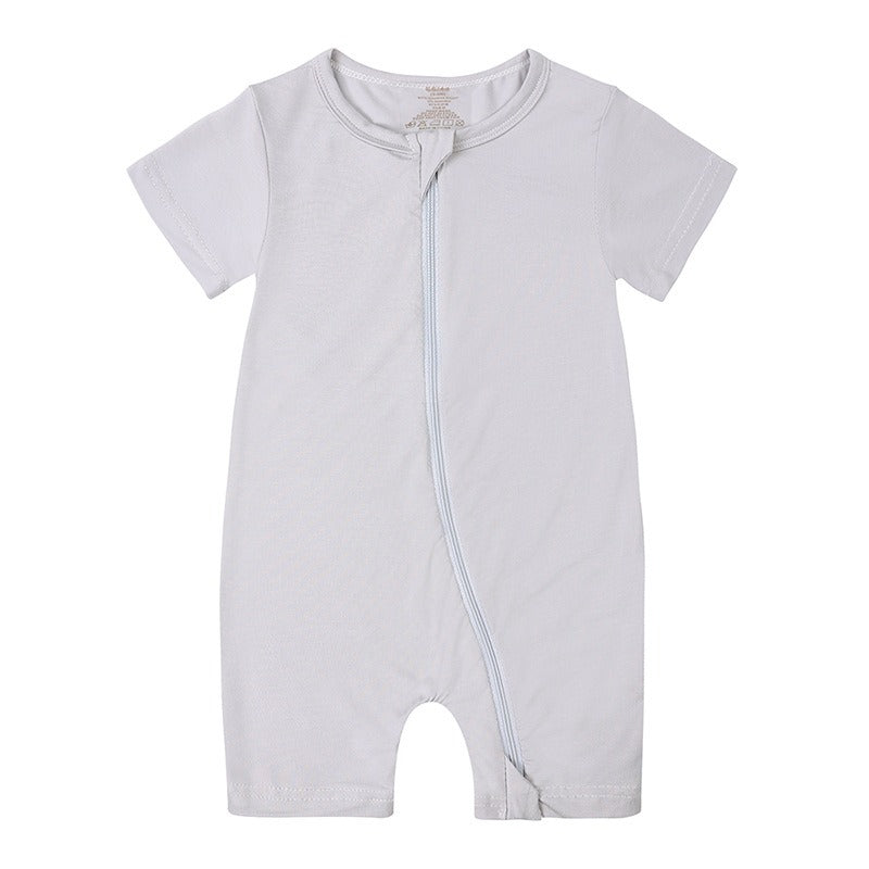 Robin Baby Organic Bamboo Zip Short Romper