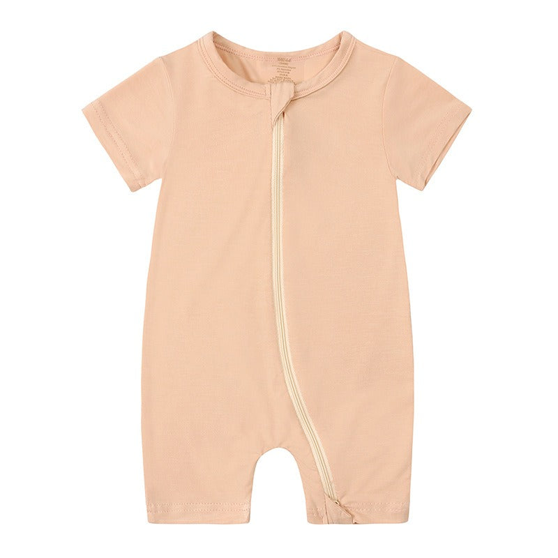 Robin Baby Organic Bamboo Zip Short Romper