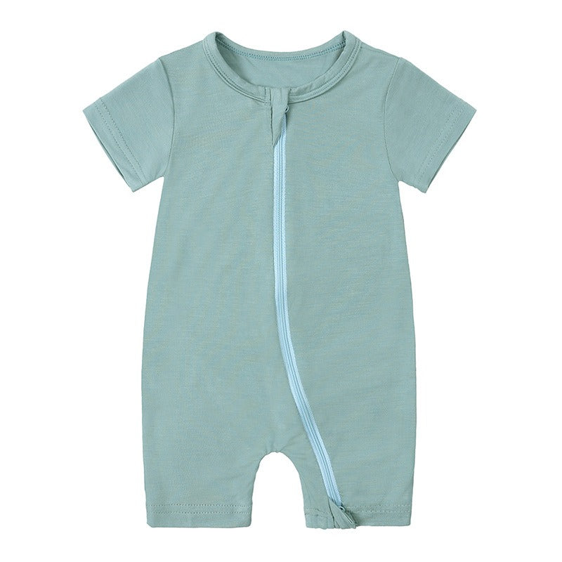 Robin Baby Organic Bamboo Zip Short Romper